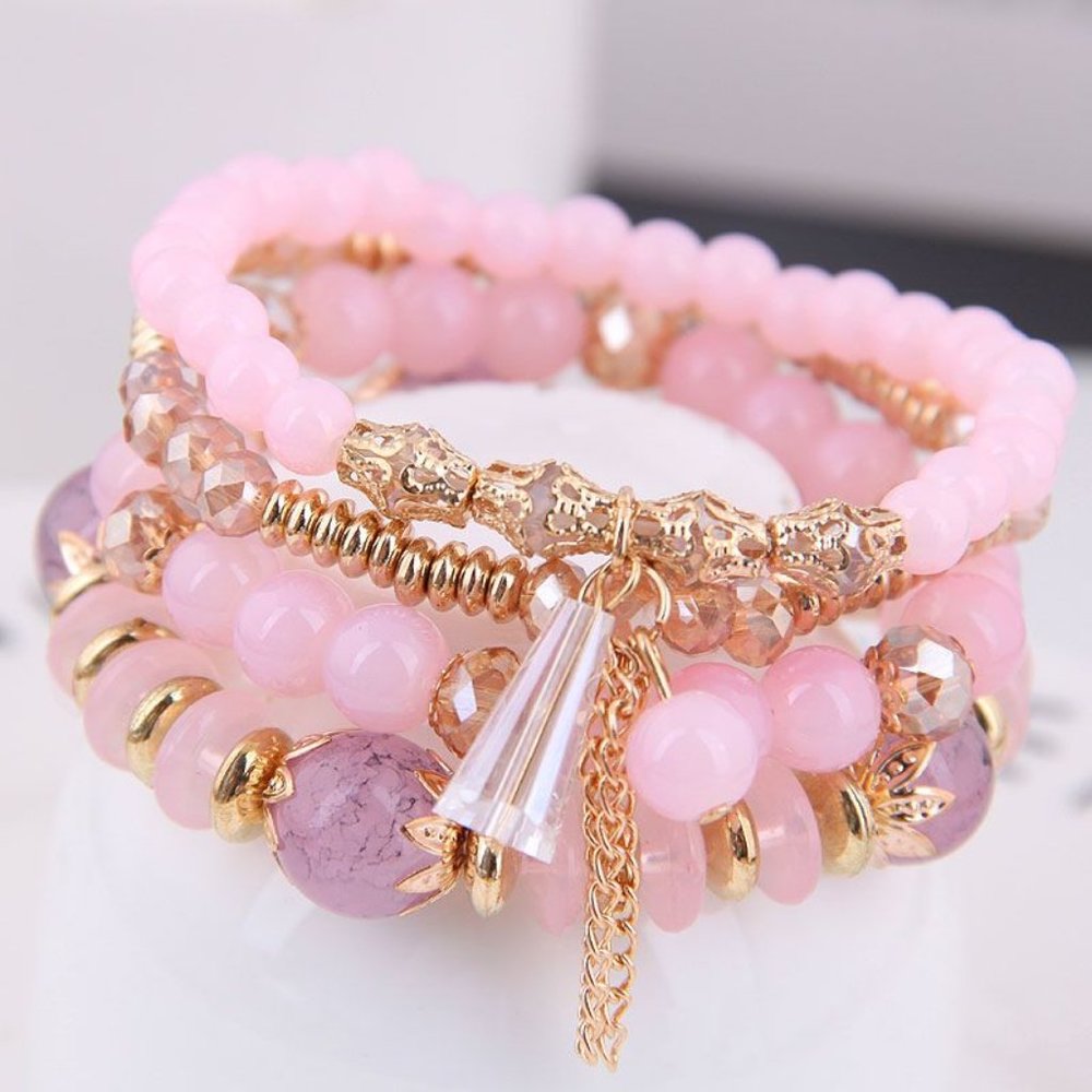 Bohemian Fashion Crystal Beaded Bracelet Set